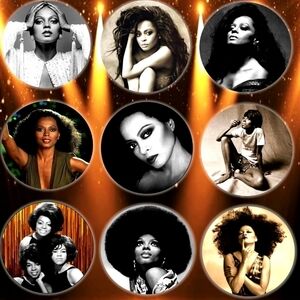 Diana Ross Button Pin Set The Supremes